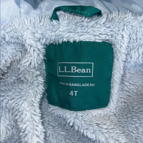 L.L. Bean Teal Hooded Puffer Jacket - Picture 4 of 5
